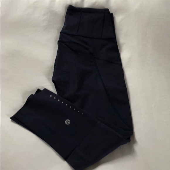 lululemon athletica Pants - Navy Fast and Free Crop- worn once